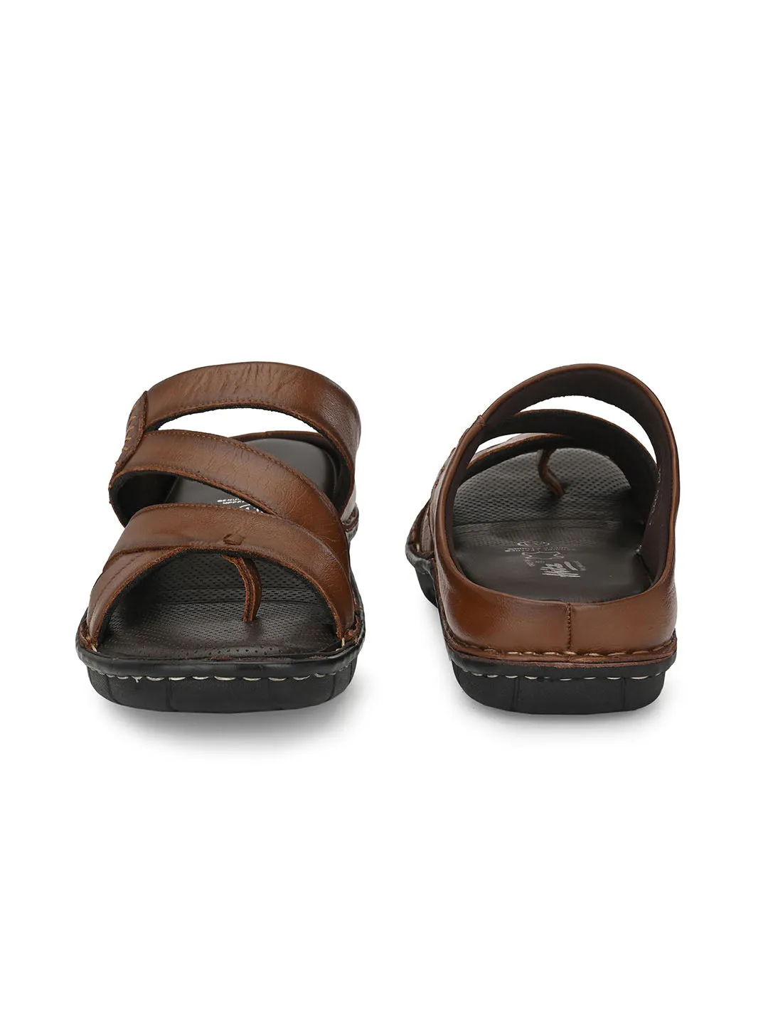 HITZ9222 Men's Tan Leather Daily Wear Open Slipper