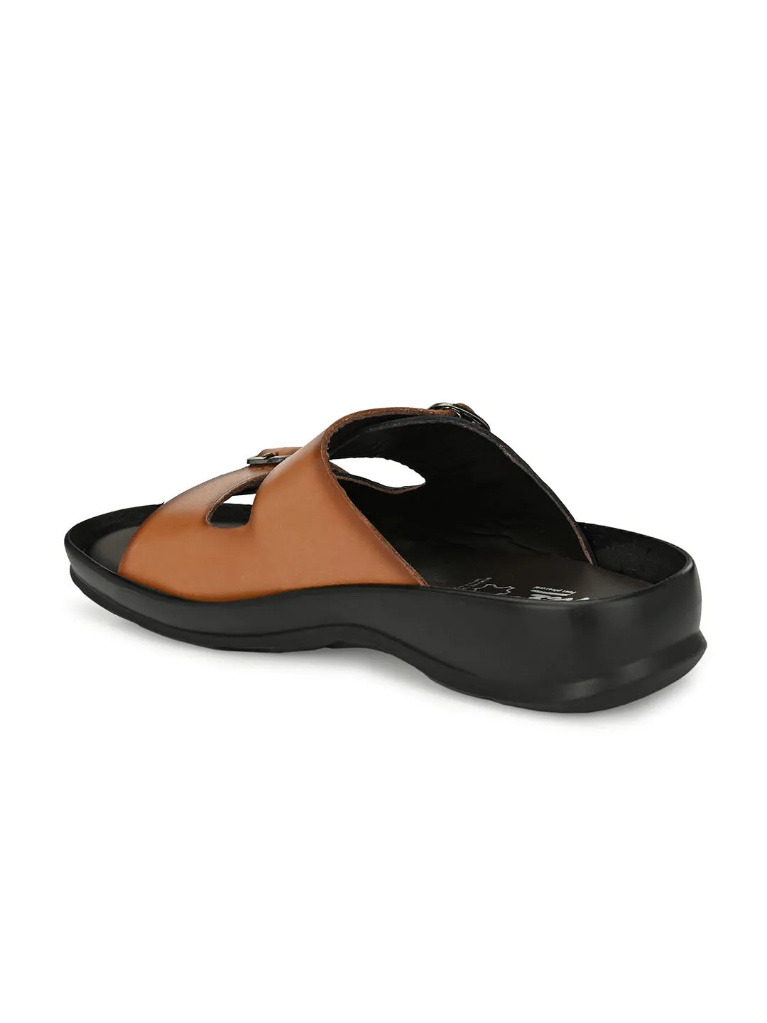 HITZ9502 Men's Tan Leather Daily Wear Open Slipper