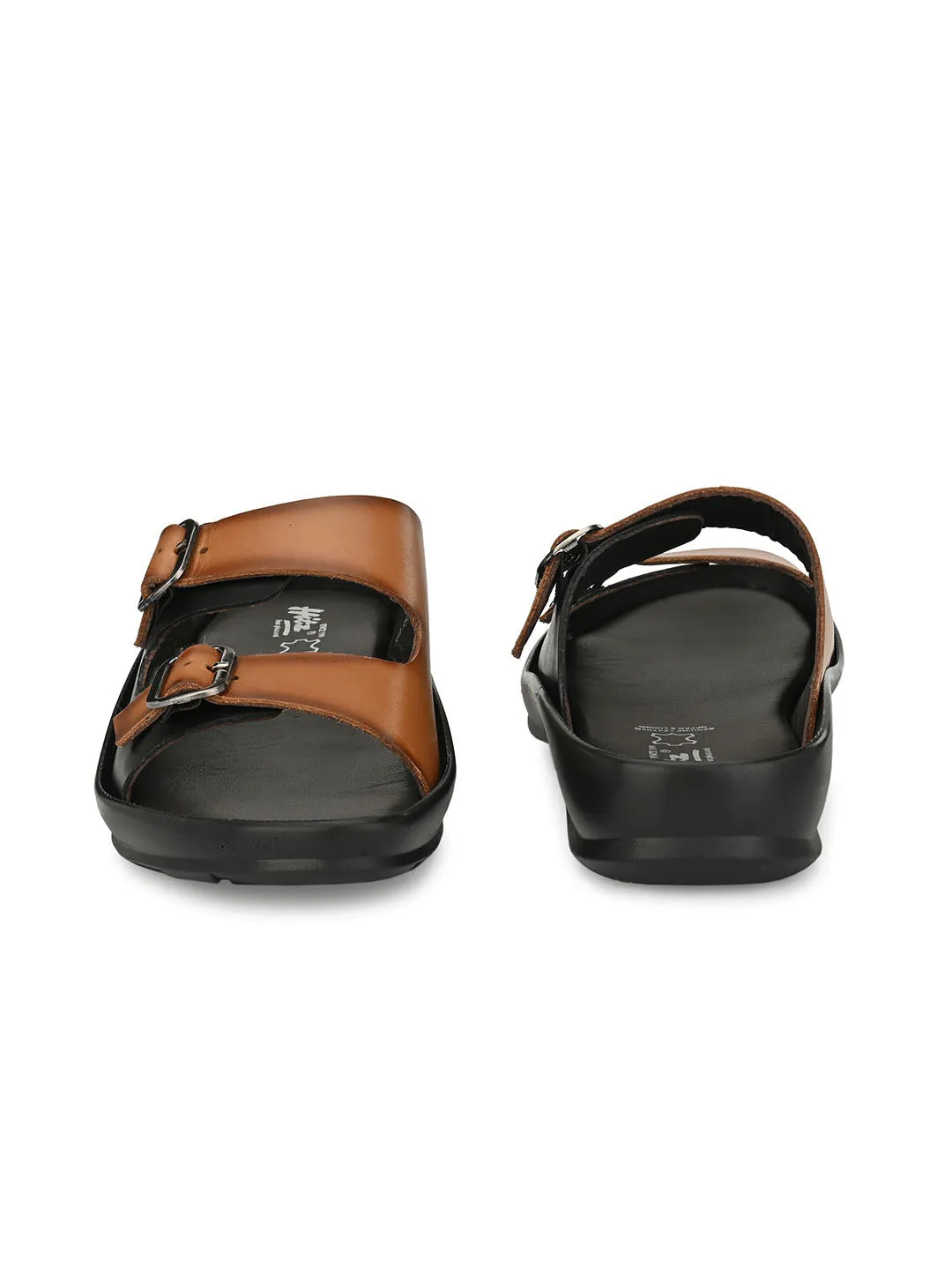 HITZ9502 Men's Tan Leather Daily Wear Open Slipper