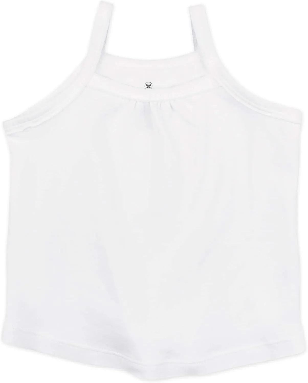 HonestBaby 5-Pack Cami Tops Sleeveless T-Shirts 100% Organic Cotton for Infant and Toddler Baby Girls