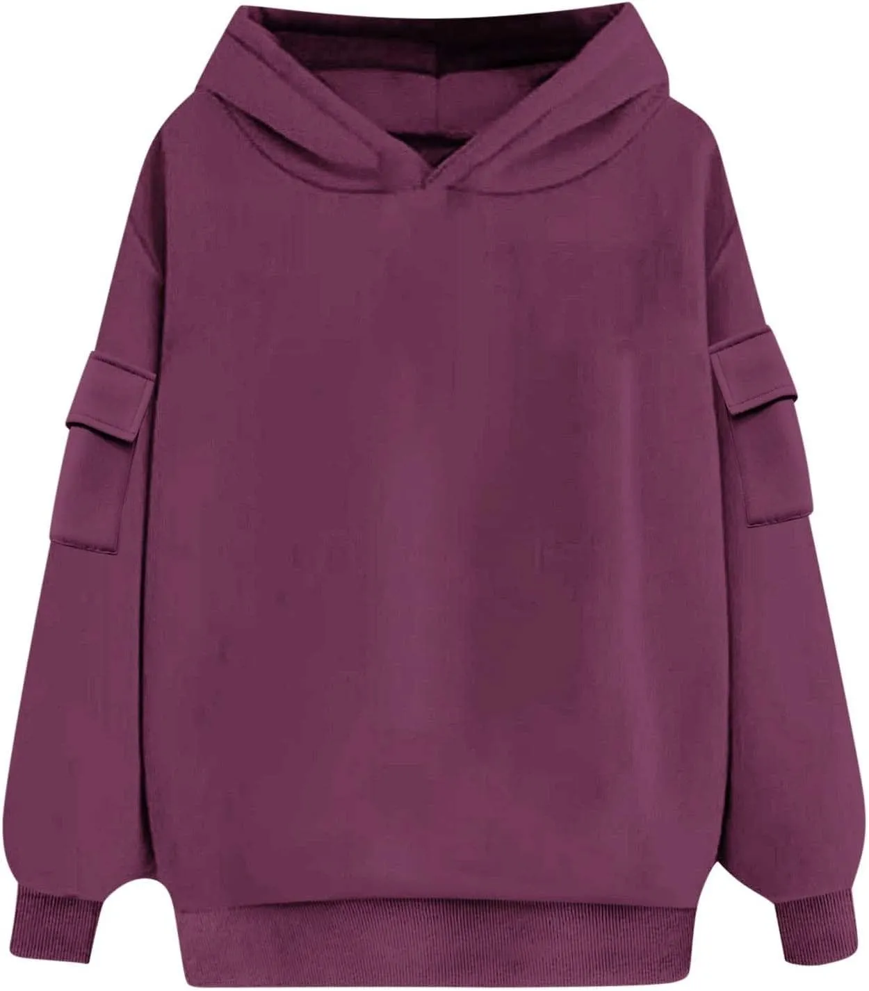 Hoodies For Women y2k Baggy Comfy Long Sleeve Pullover Sweat Shirt Pullover Tops Fall Clothes 2024 With Side Pockets
