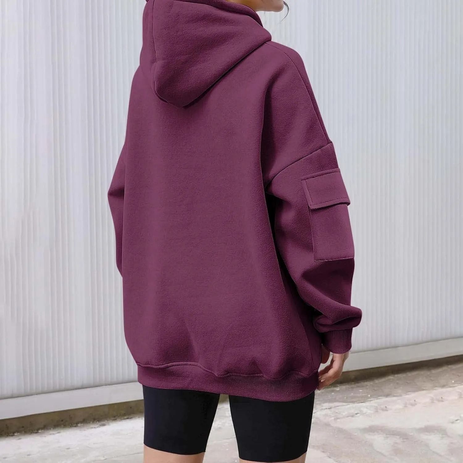 Hoodies For Women y2k Baggy Comfy Long Sleeve Pullover Sweat Shirt Pullover Tops Fall Clothes 2024 With Side Pockets