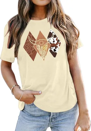 Howdy Cowgirl Shirt Women Western Vintage Country Southern Graphic Tops Tees Casual Short Sleeve T Shirts