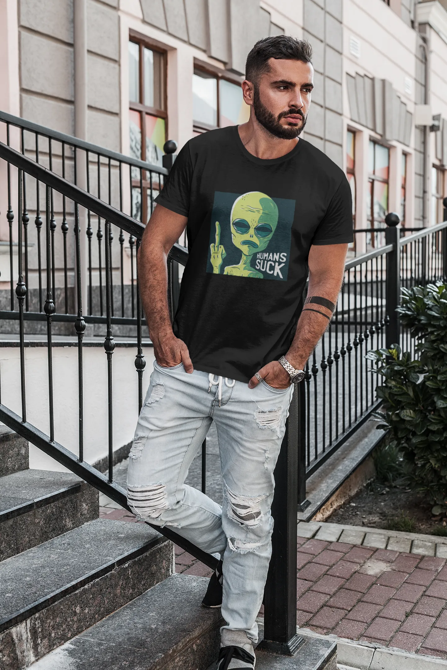 HUMAN SUCKS : ALIEN & SPACE- HALF-SLEEVE T-SHIRTS