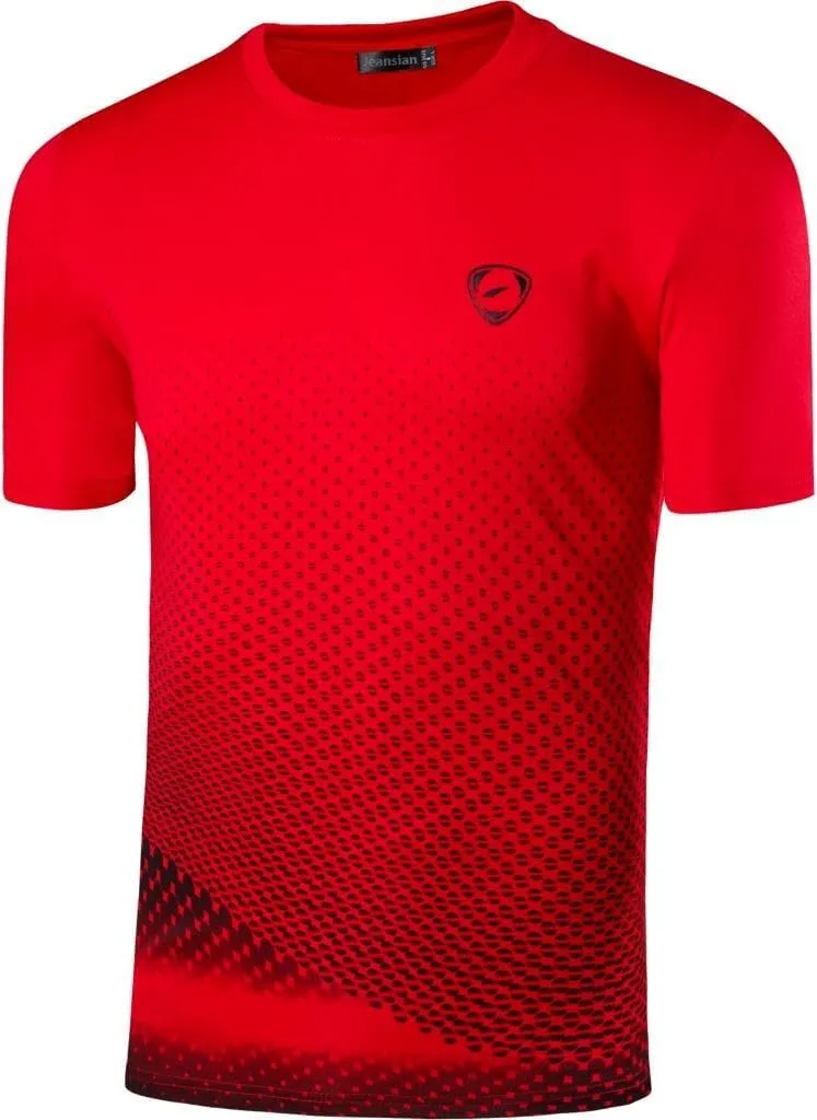 jeansian Men's Sport Quick Dry Fit Short Sleeves T-Shirt Tees Shirt Tshirt Tops Golf Tennis Running LSL133