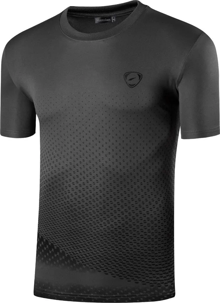 jeansian Men's Sport Quick Dry Fit Short Sleeves T-Shirt Tees Shirt Tshirt Tops Golf Tennis Running LSL133