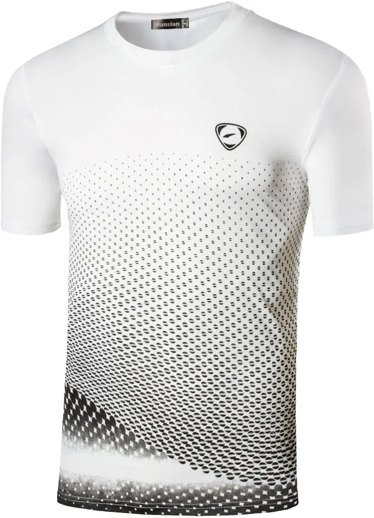 jeansian Men's Sport Quick Dry Fit Short Sleeves T-Shirt Tees Shirt Tshirt Tops Golf Tennis Running LSL133