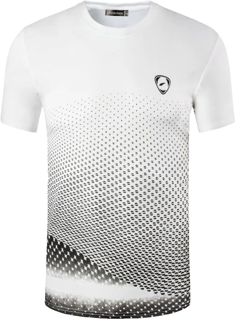 jeansian Men's Sport Quick Dry Fit Short Sleeves T-Shirt Tees Shirt Tshirt Tops Golf Tennis Running LSL133
