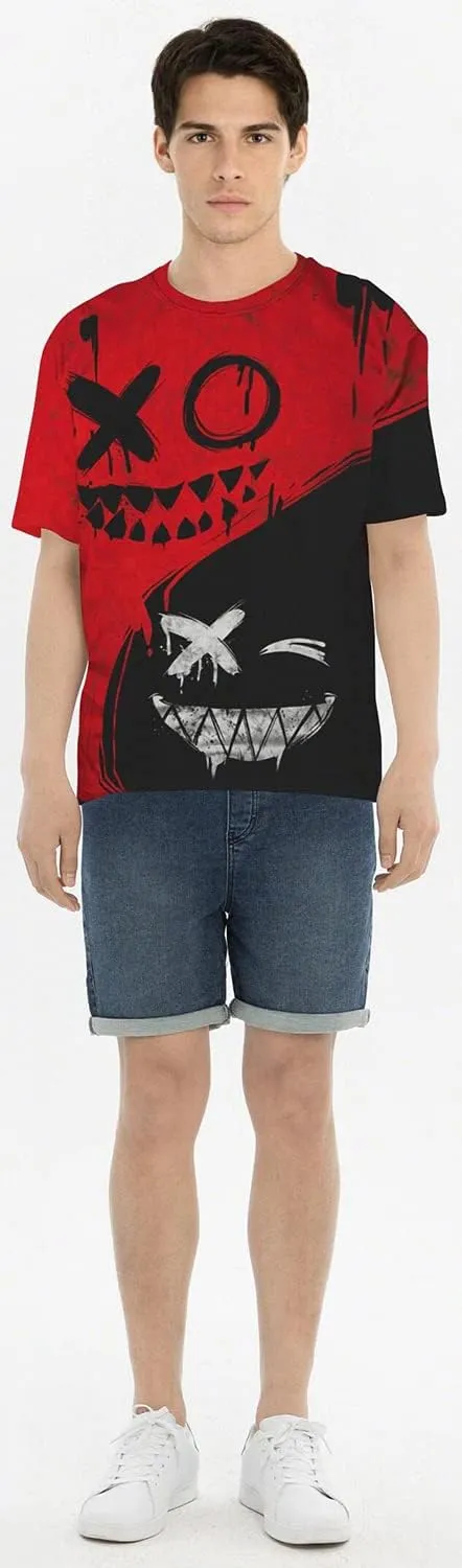 Keasmto 3D Print Cool T Shirts Graphic Design Casual Summer Short Sleeve Fashion Tees Shirt for Men Women