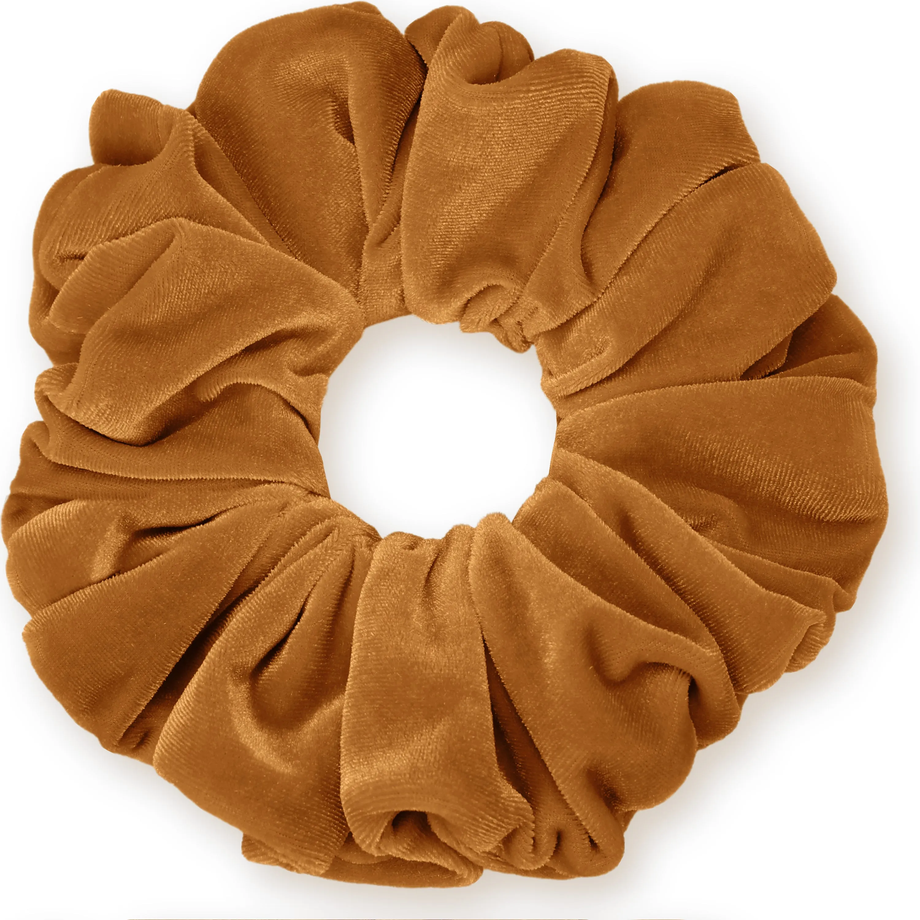KING SIZE Velvet Scrunchies XXL Oversized Ponytail Holder Made in the USA Copper