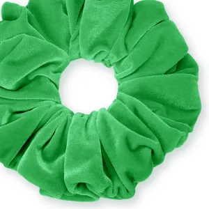 KING SIZE Velvet Scrunchies XXL Oversized Ponytail Holder Made in the USA Green Kelly