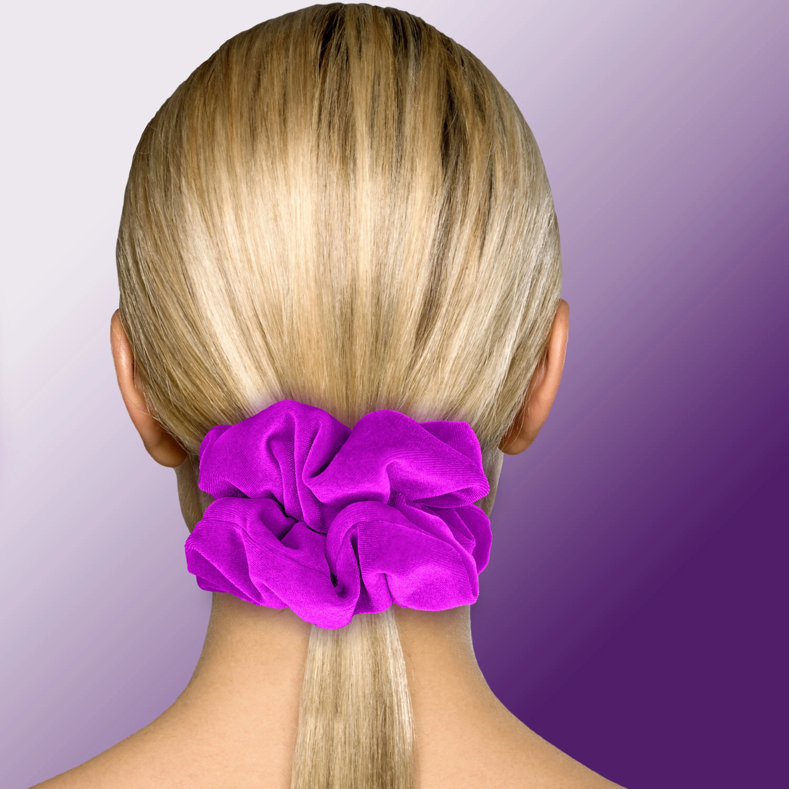 KING SIZE Velvet Scrunchies XXL Oversized Ponytail Holder Made in the USA Orchid