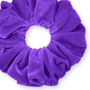 KING SIZE Velvet Scrunchies XXL Oversized Ponytail Holder Made in the USA Purple Medium
