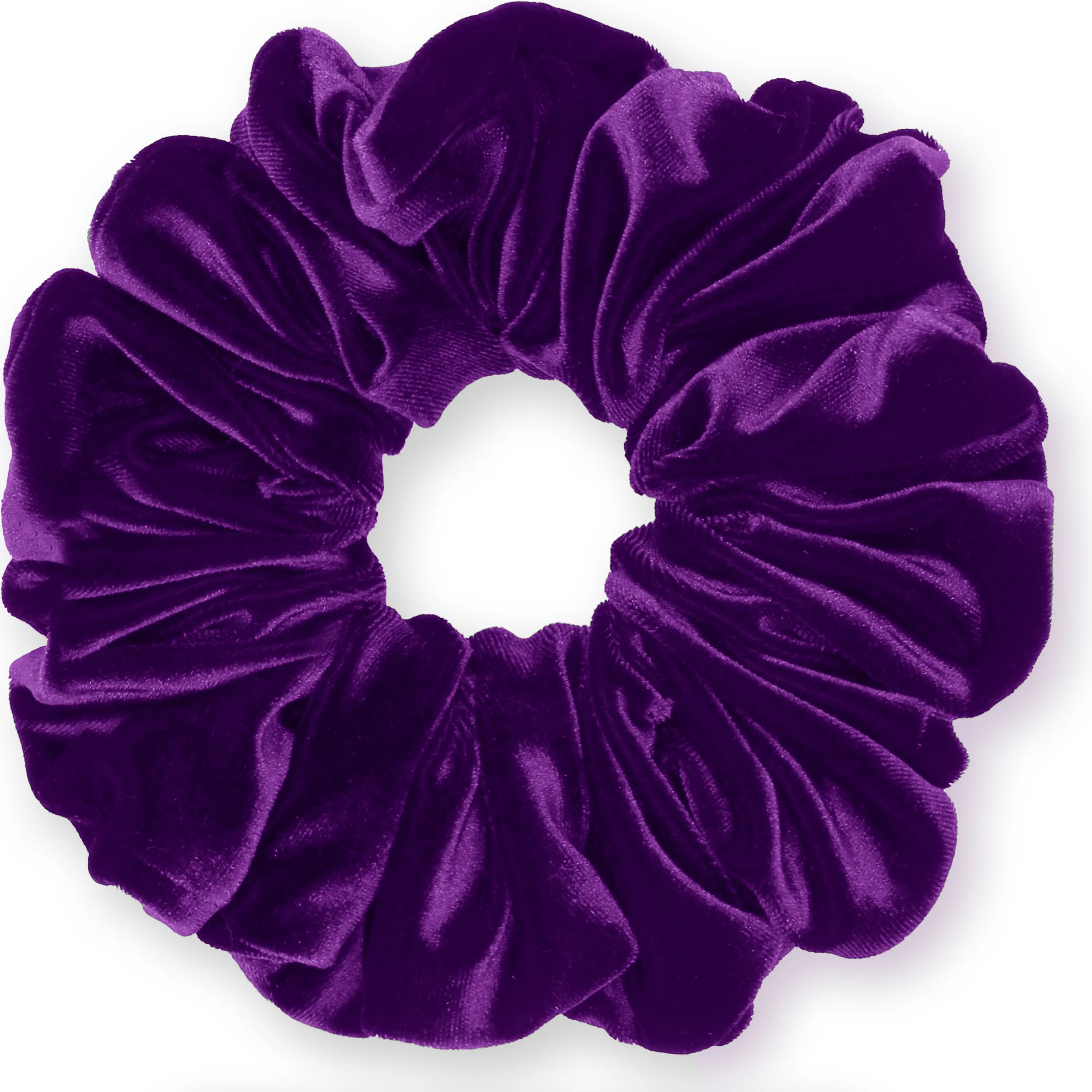 KING SIZE Velvet Scrunchies XXL Oversized Ponytail Holder Made in the USA Purple