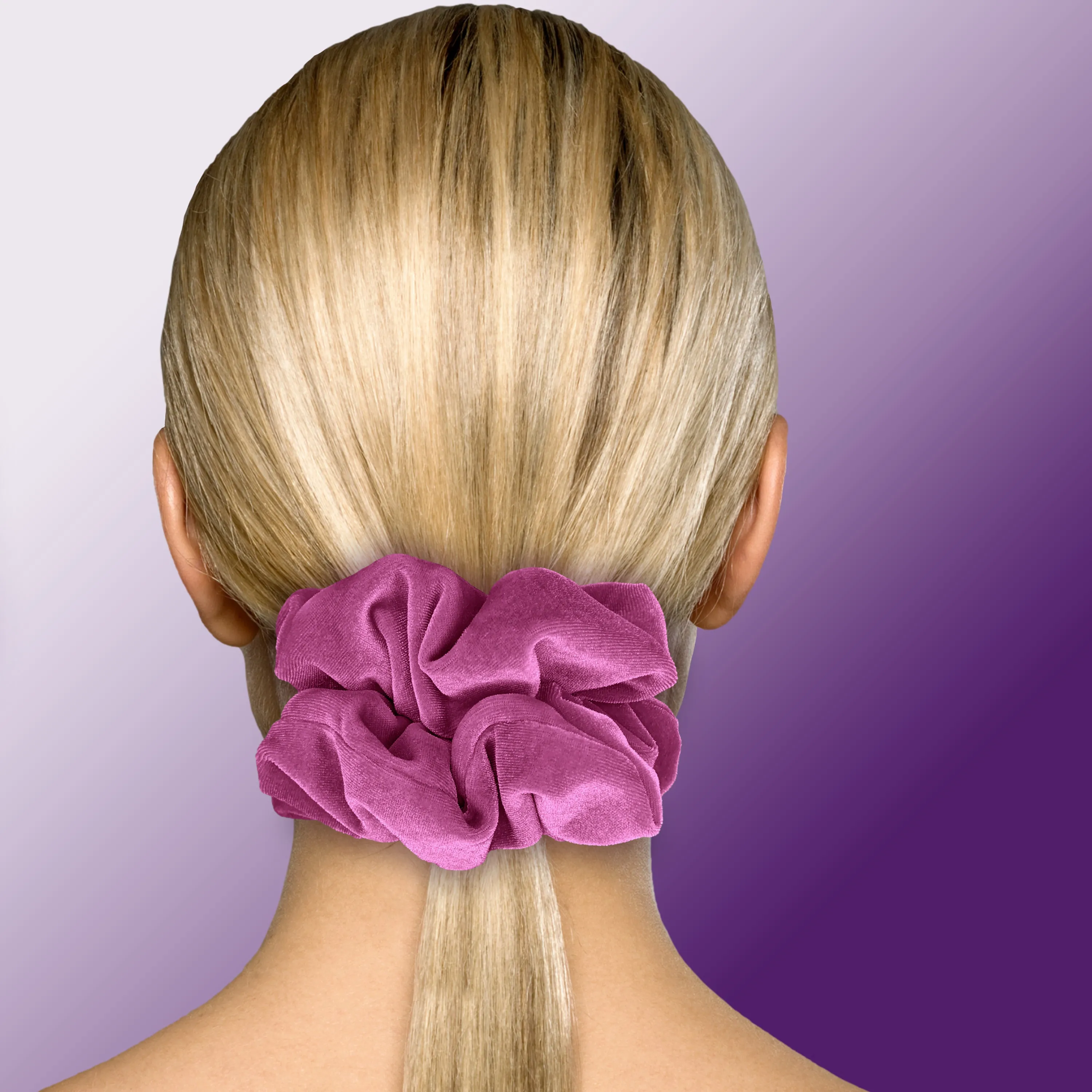 KING SIZE Velvet Scrunchies XXL Oversized Ponytail Holder Made in the USA Rose