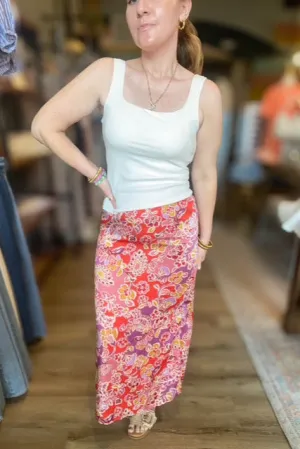 Lizzie Satin Maxi Skirt