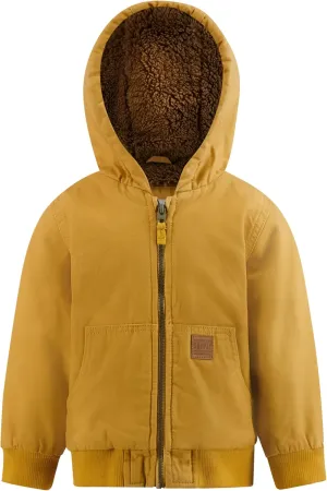 LONDON FOG Boys' Hooded Sherpa-Lined Bomber Jacket
