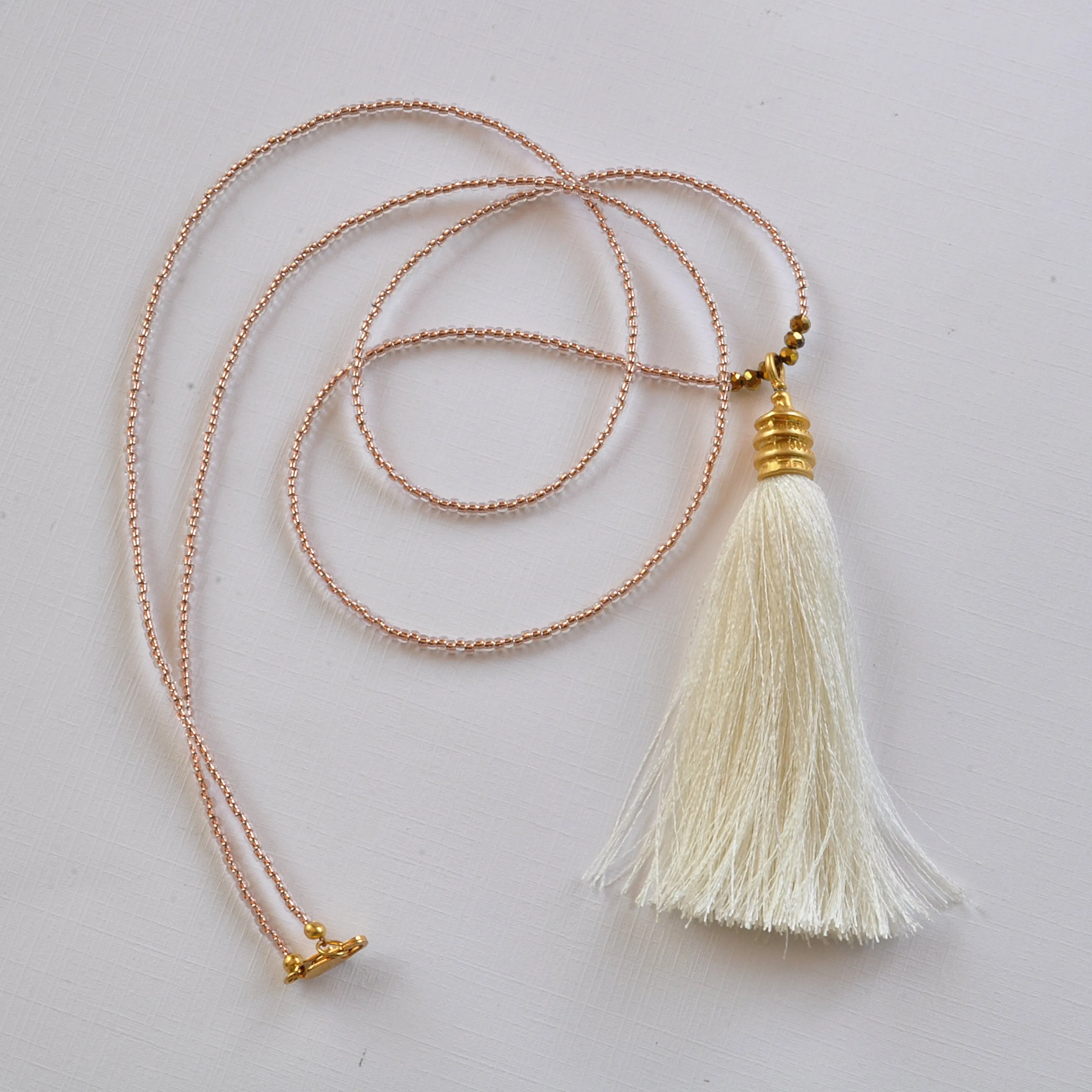 Long Beaded Tassel Necklaces