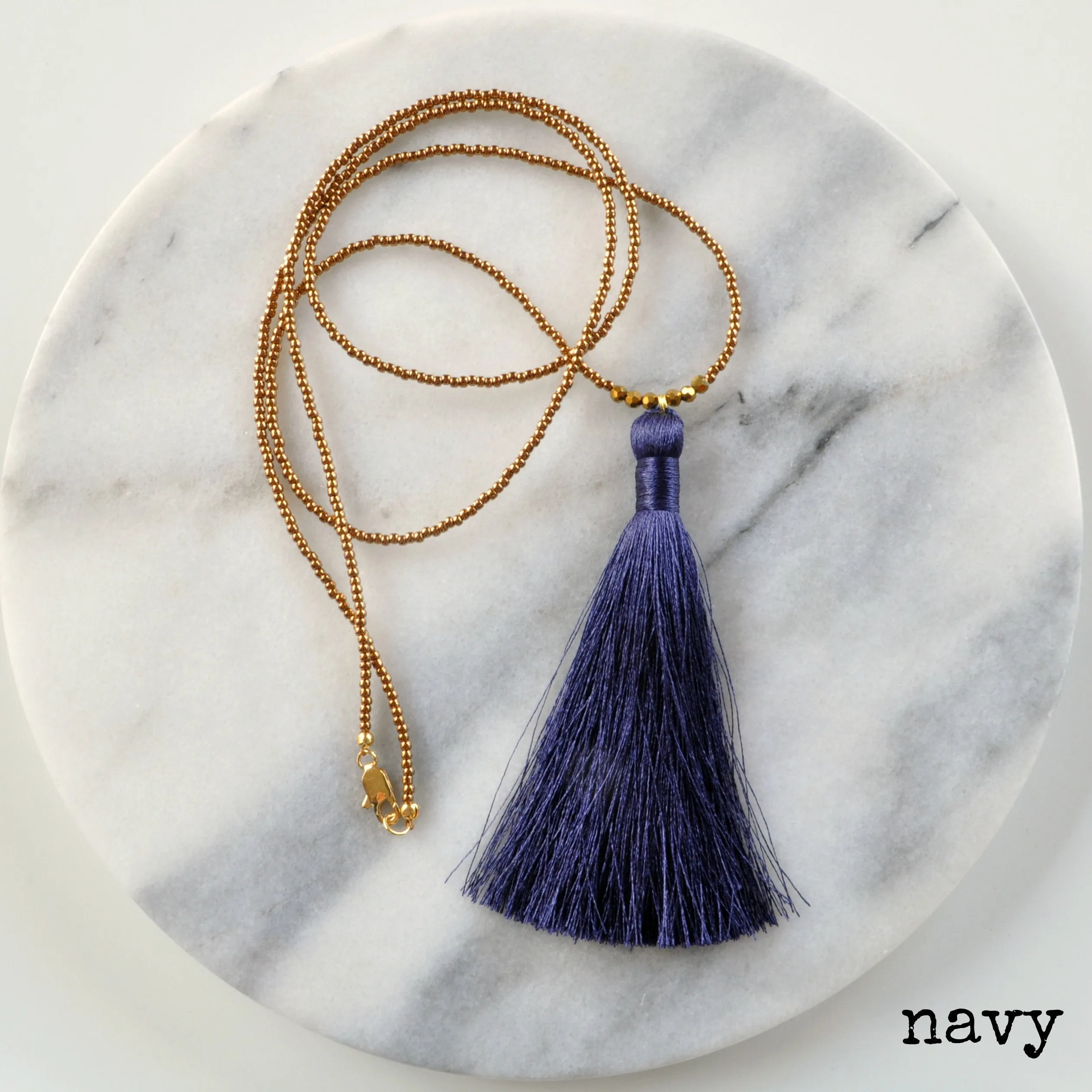 Long Beaded Tassel Necklaces