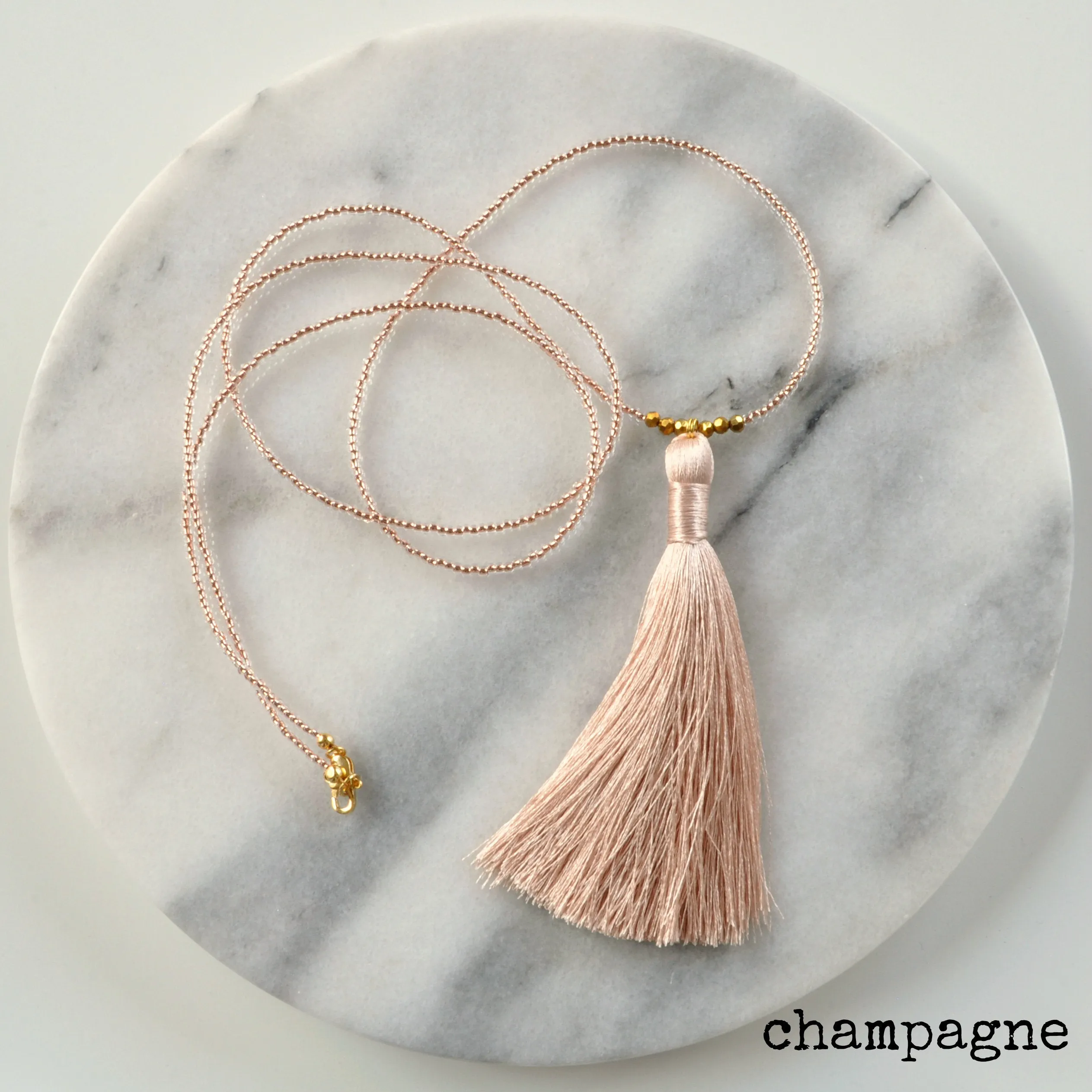 Long Beaded Tassel Necklaces