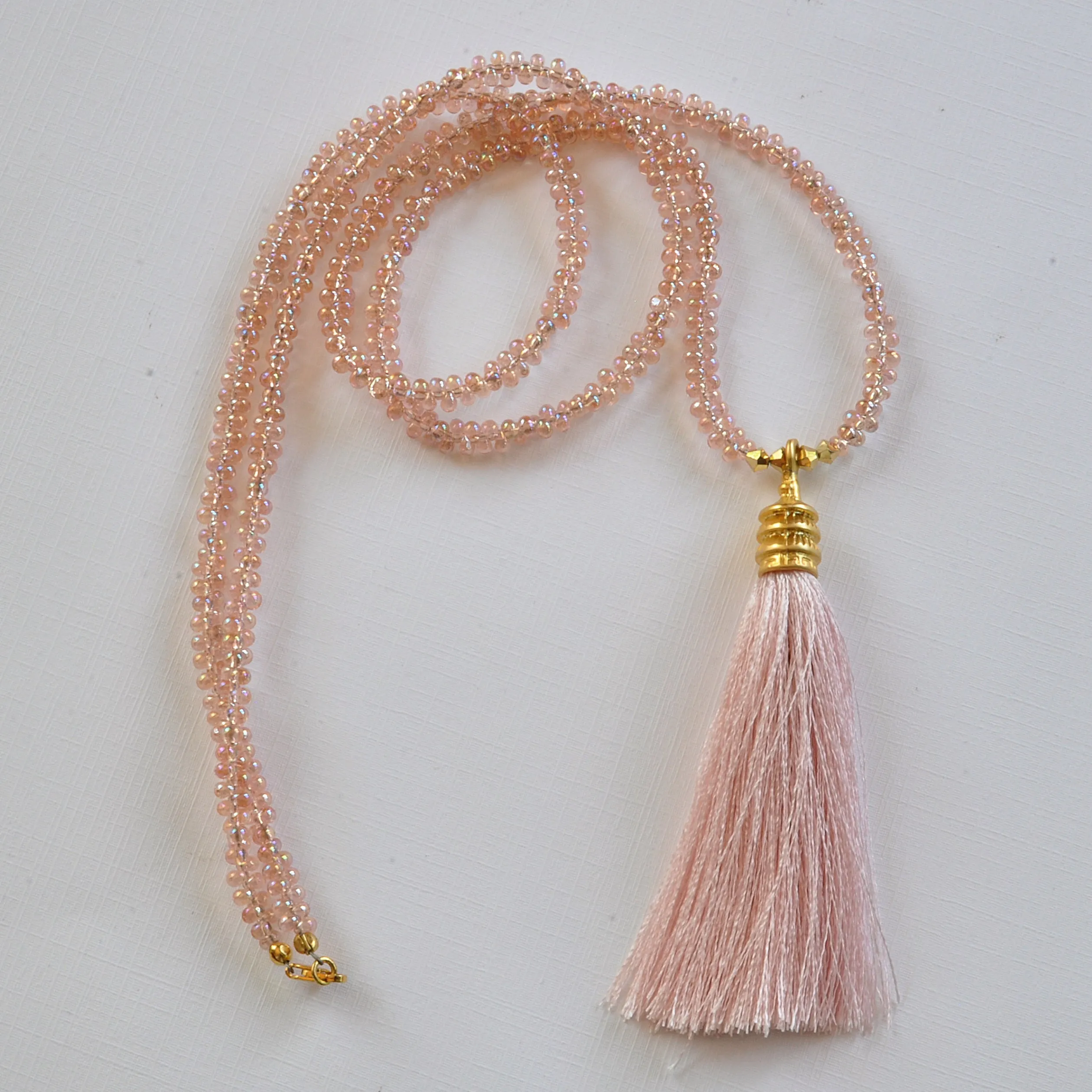 Long Beaded Tassel Necklaces