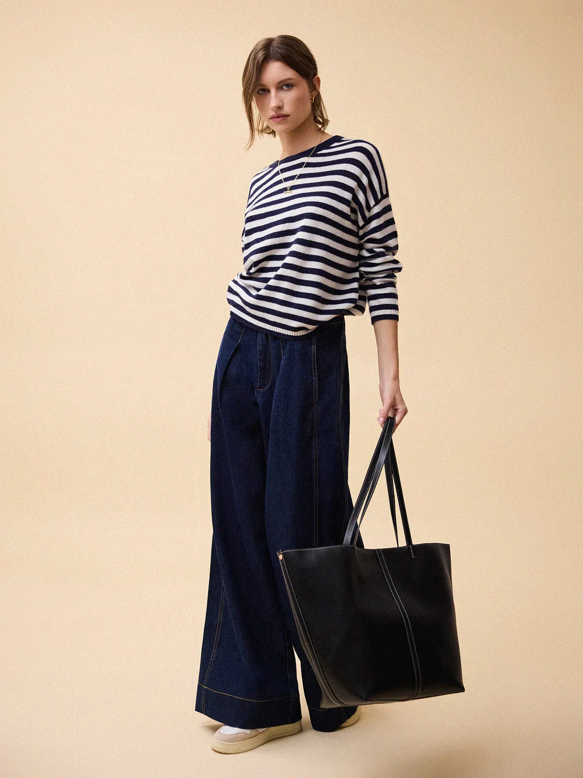 Luca Wide Leg Jean - Dark Denim