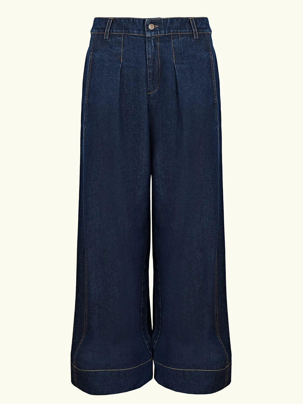 Luca Wide Leg Jean - Dark Denim