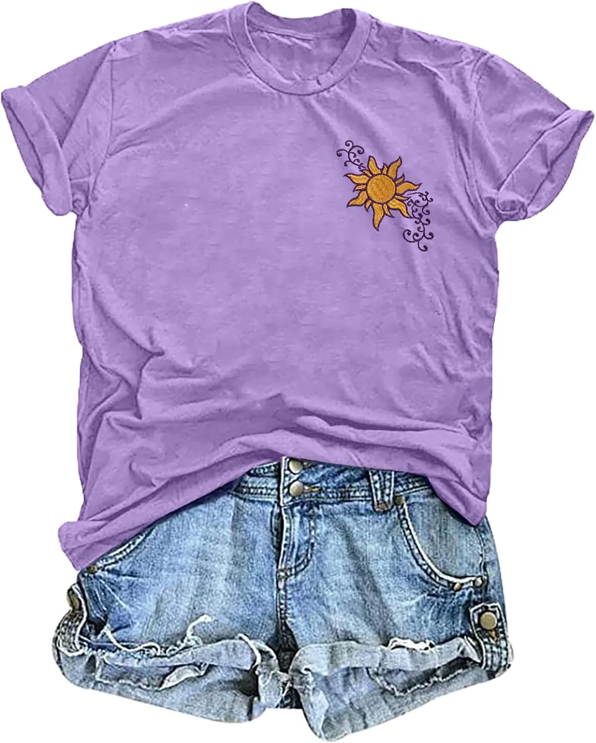 Magical Shirt Women Magic Sun Print Tshirt Cute Sunshine Graphics T Shirts Summer Vacation Short Sleeve Tops