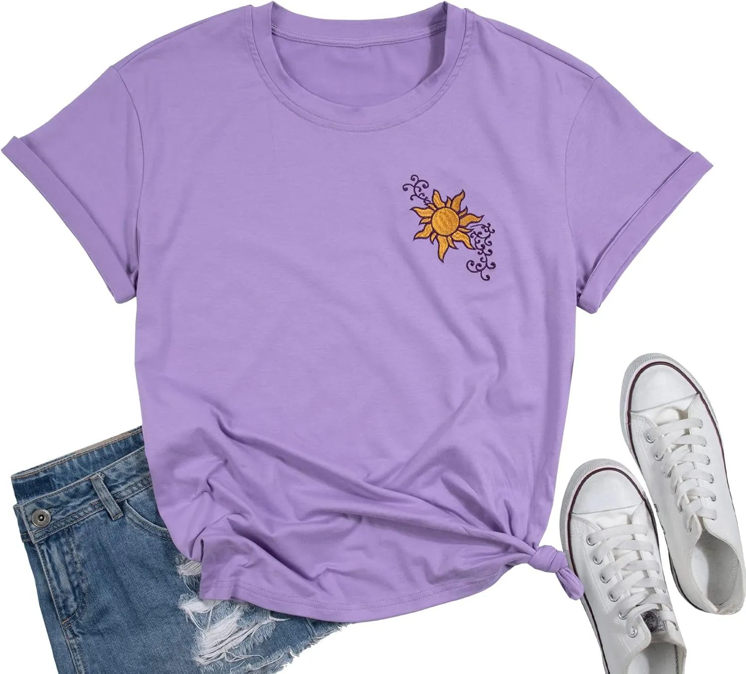 Magical Shirt Women Magic Sun Print Tshirt Cute Sunshine Graphics T Shirts Summer Vacation Short Sleeve Tops