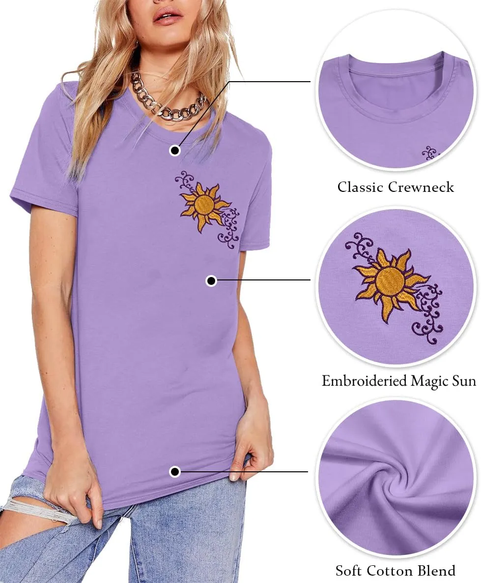 Magical Shirt Women Magic Sun Print Tshirt Cute Sunshine Graphics T Shirts Summer Vacation Short Sleeve Tops