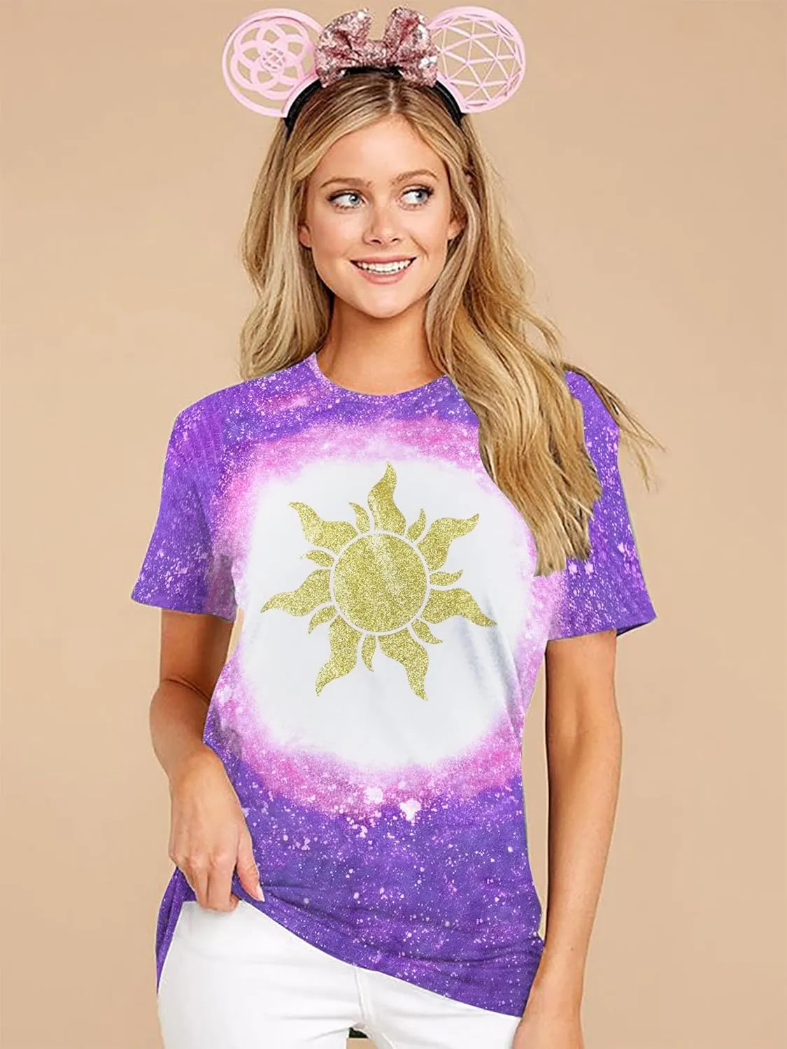 Magical Shirt Women Magic Sun Print Tshirt Cute Sunshine Graphics T Shirts Summer Vacation Short Sleeve Tops
