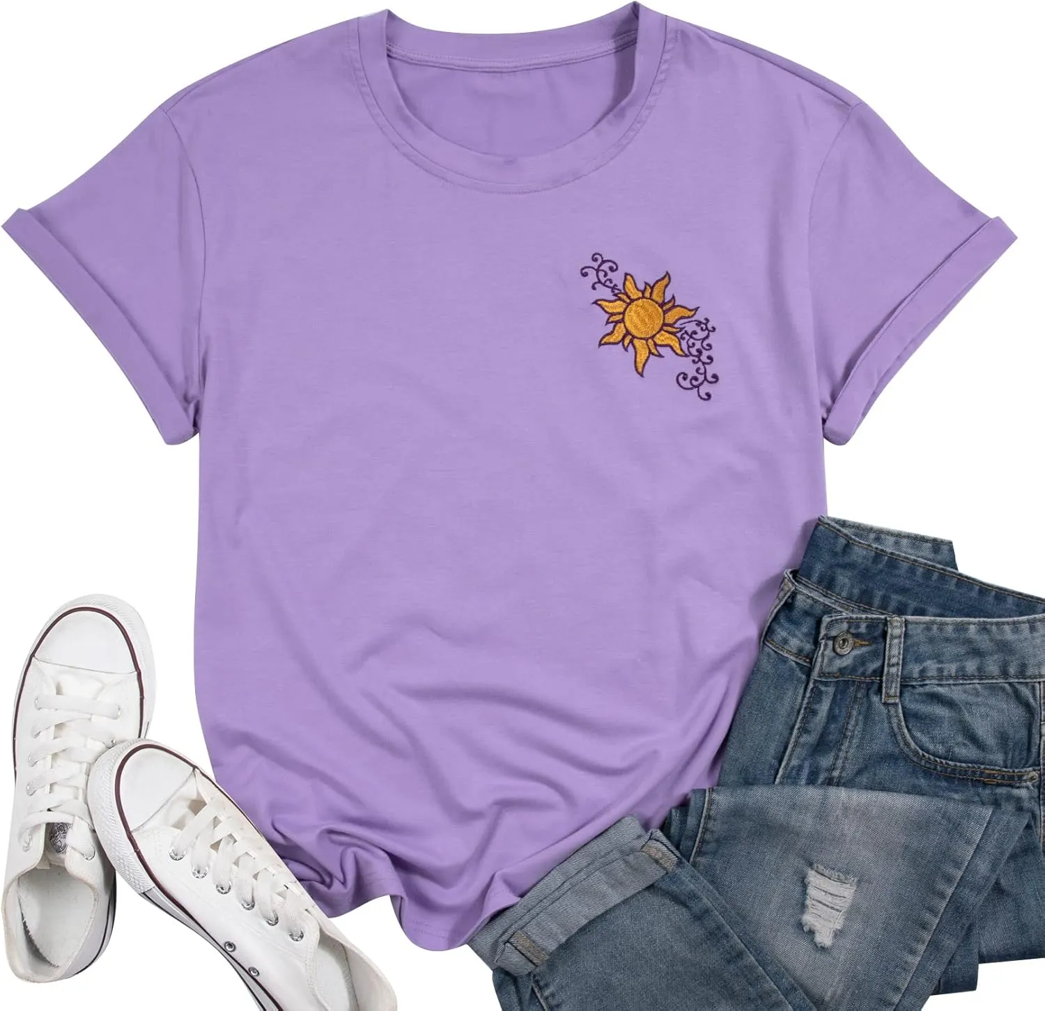 Magical Shirt Women Magic Sun Print Tshirt Cute Sunshine Graphics T Shirts Summer Vacation Short Sleeve Tops