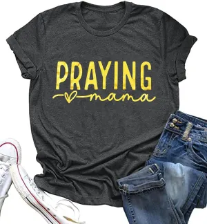 Mama Shirts for Women: Tired Moms Club Tshirt Mom Life Letter Printed Casual Short Sleeve Tee Tops