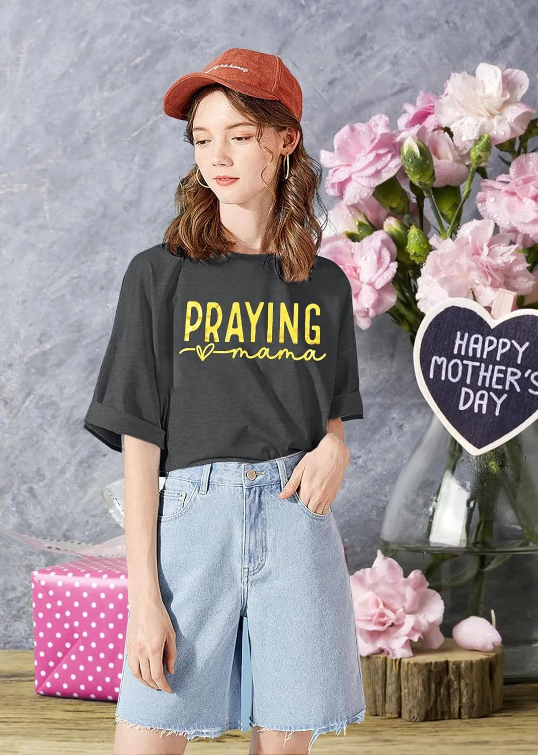 Mama Shirts for Women: Tired Moms Club Tshirt Mom Life Letter Printed Casual Short Sleeve Tee Tops