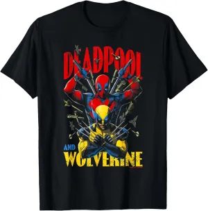 Marvel Deadpool & Wolverine Iconic Buds Retro Big Poster T-Shirt