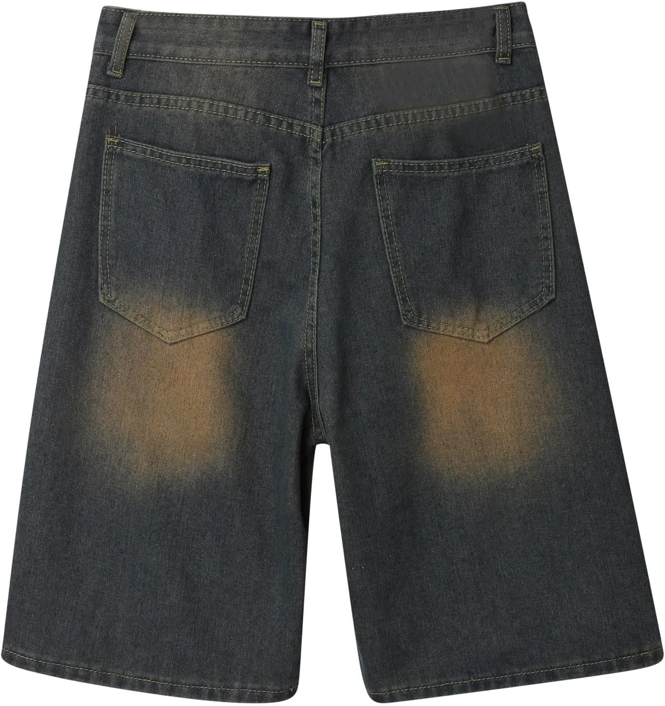 Men Baggy Denim Jorts Y2K Grunge Loose Fit Hip Hop Jean Shorts Summer Casual Short Jeans Streetwear Clothes
