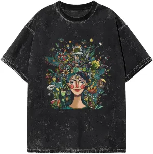 Men Oversized T Shirts Vintage Tee Loose Fit Short Sleeve Casual Streetwear Baggy Washed Unisex Tops