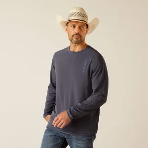 Men's Ariat Blue/Grey 360 Airflow Long Sleeve Shirt