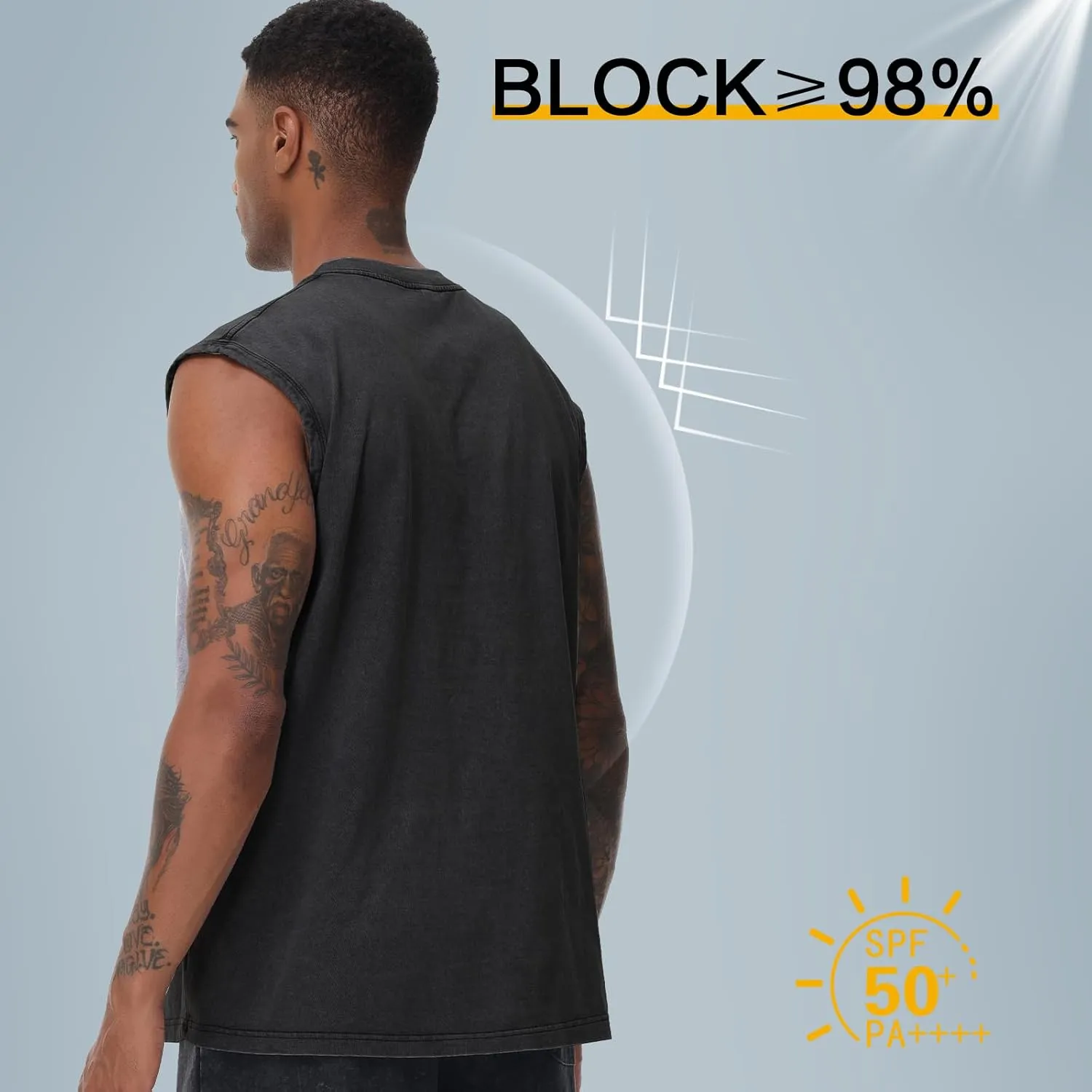 Mens Cotton Sleeveless Tank Tops Cut Off Muscle Gym T Shirts Running Beach Loose Fit Tees