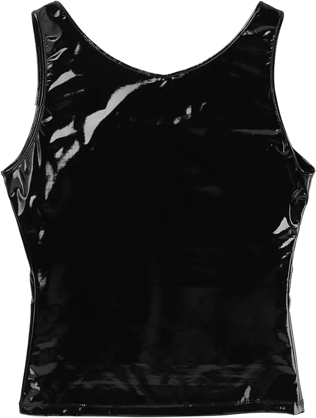 Mens Fashion Casual Solid Color Leather Sexy Coat Sexy Leather Coat Clothes Vest Top Flower Power Shirt