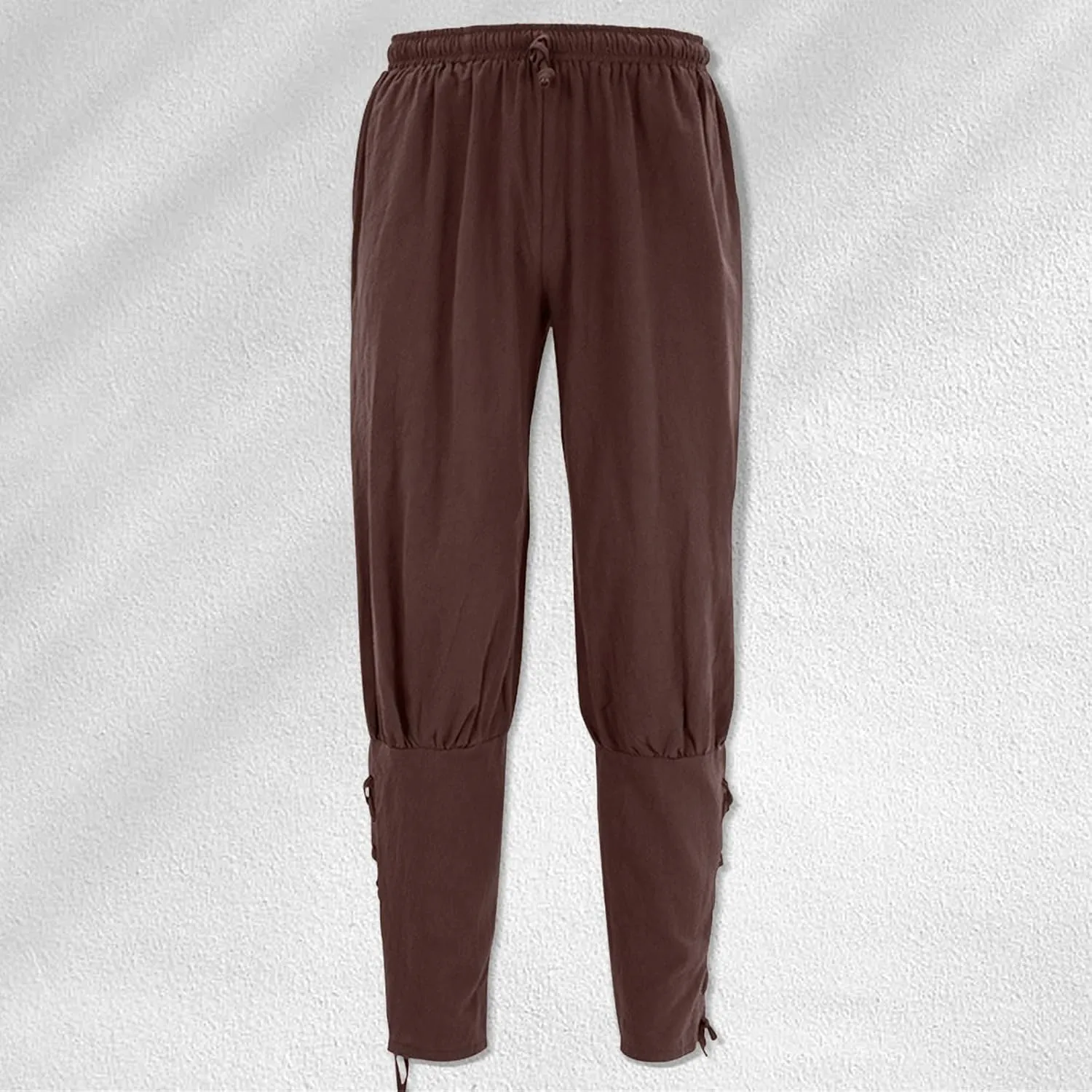 Mens Pirate Costume Pants Medieval Renaissance Viking Ankle Banded Pants Navigator Halloween Gothic Costume Trousers
