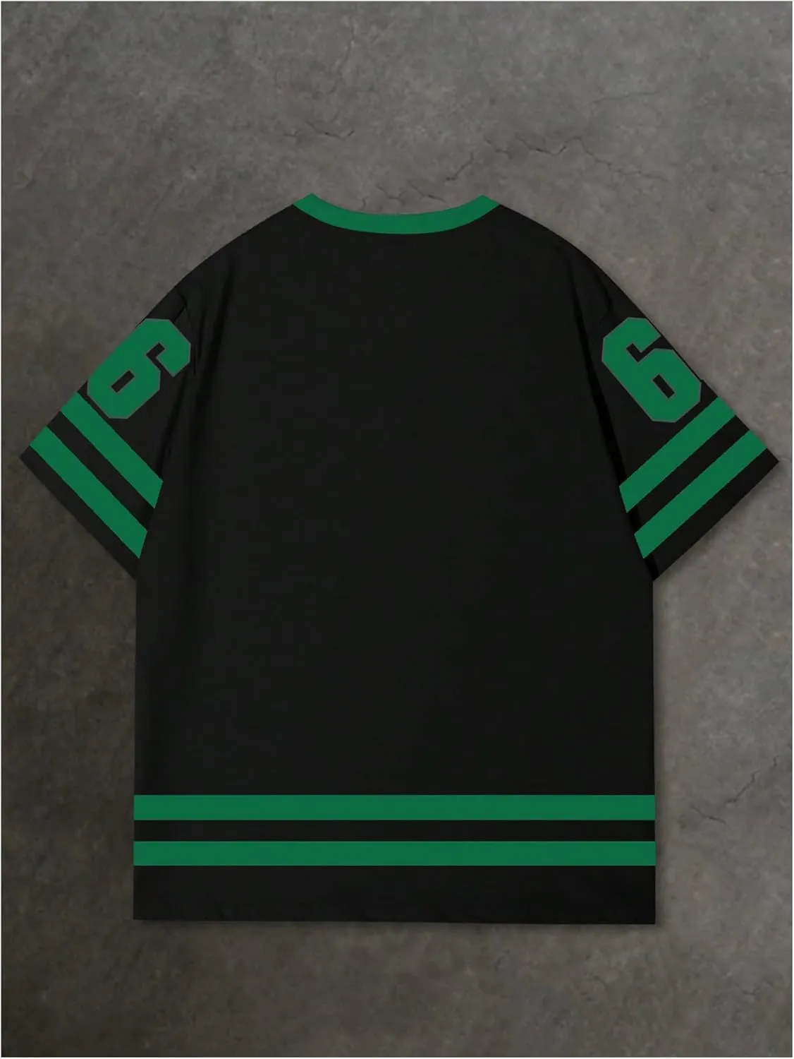 Men's Plus Size Jersey T-Shirts Color Block Number Graphic Tees Short Sleeve V Neck Oversized T Shirt