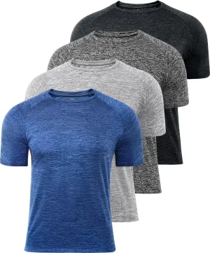 Mens Quick Dry Fit Athletic Workout Gym Running Tshirt Active Tee for Men Activewear Sport Fitness Moisture Wicking Shirt