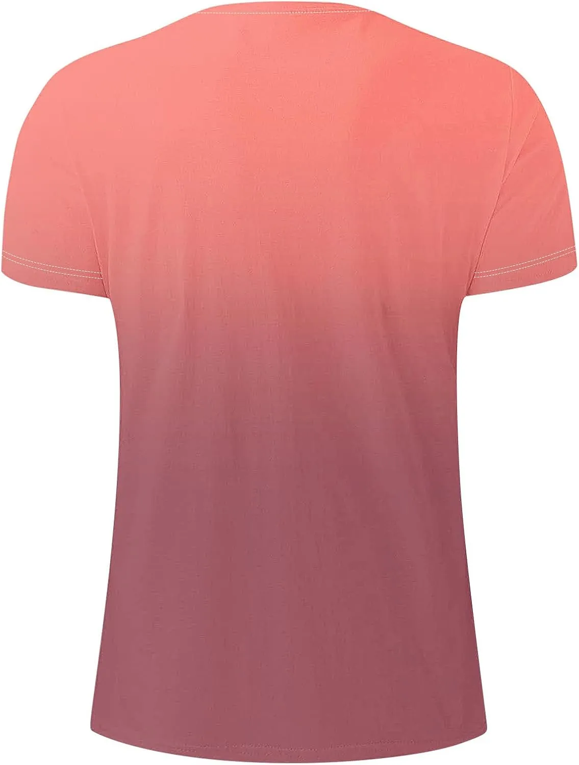 Mens Summer Shirt Causal Short Sleeve Gradient Color Fashion Top Lightweight Crewneck Shirts Gym Workout Pullover