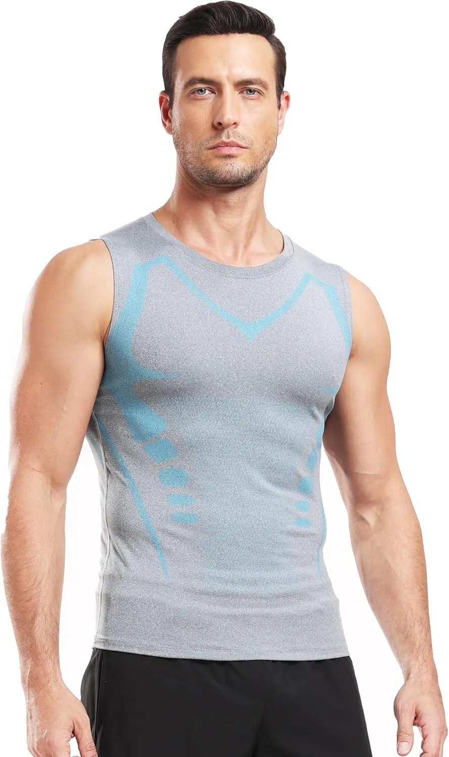 Mens Tank Tops,Sport Running Dry Fit Gym Shirt, Wicking Athletic Mesh Breathable Muscle Tee Workout Sleeveless Shirts