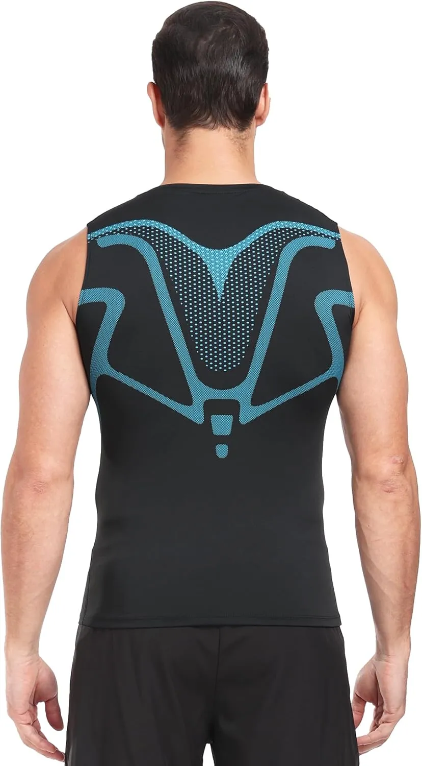 Mens Tank Tops,Sport Running Dry Fit Gym Shirt, Wicking Athletic Mesh Breathable Muscle Tee Workout Sleeveless Shirts