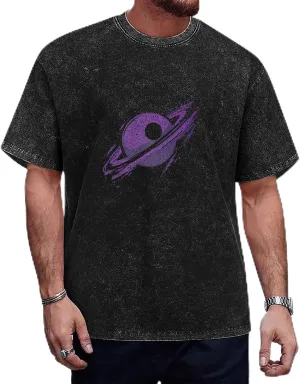 Mens Washed T-Shirts Retro Graphic Printed Tees Short Sleeve Crewneck Oversized Loose Fit Shirt Top for Men