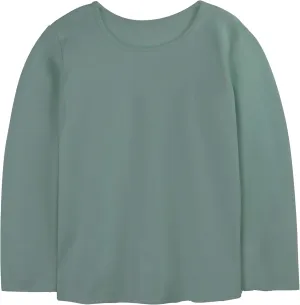Mightly Girls Fair Trade Organic Cotton Long Sleeve Ribbed Scoop Neck Tee