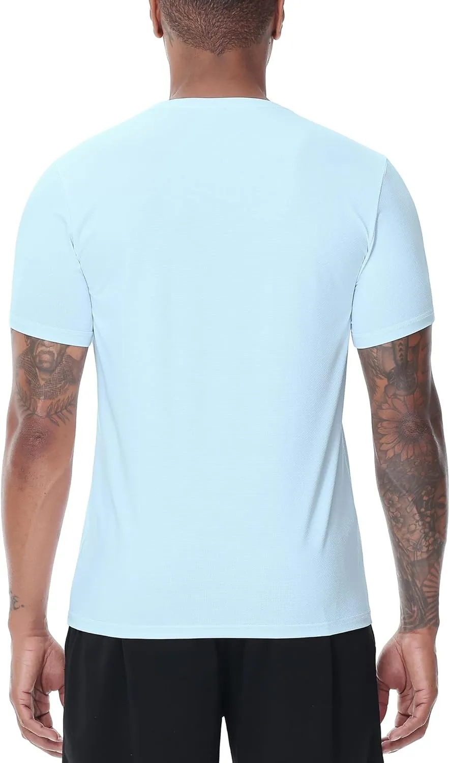 MOHEEN Men's Active Quick Dry Crew Neck T Shirts Athletic Running Gym Workout Short Sleeve Tee Tops