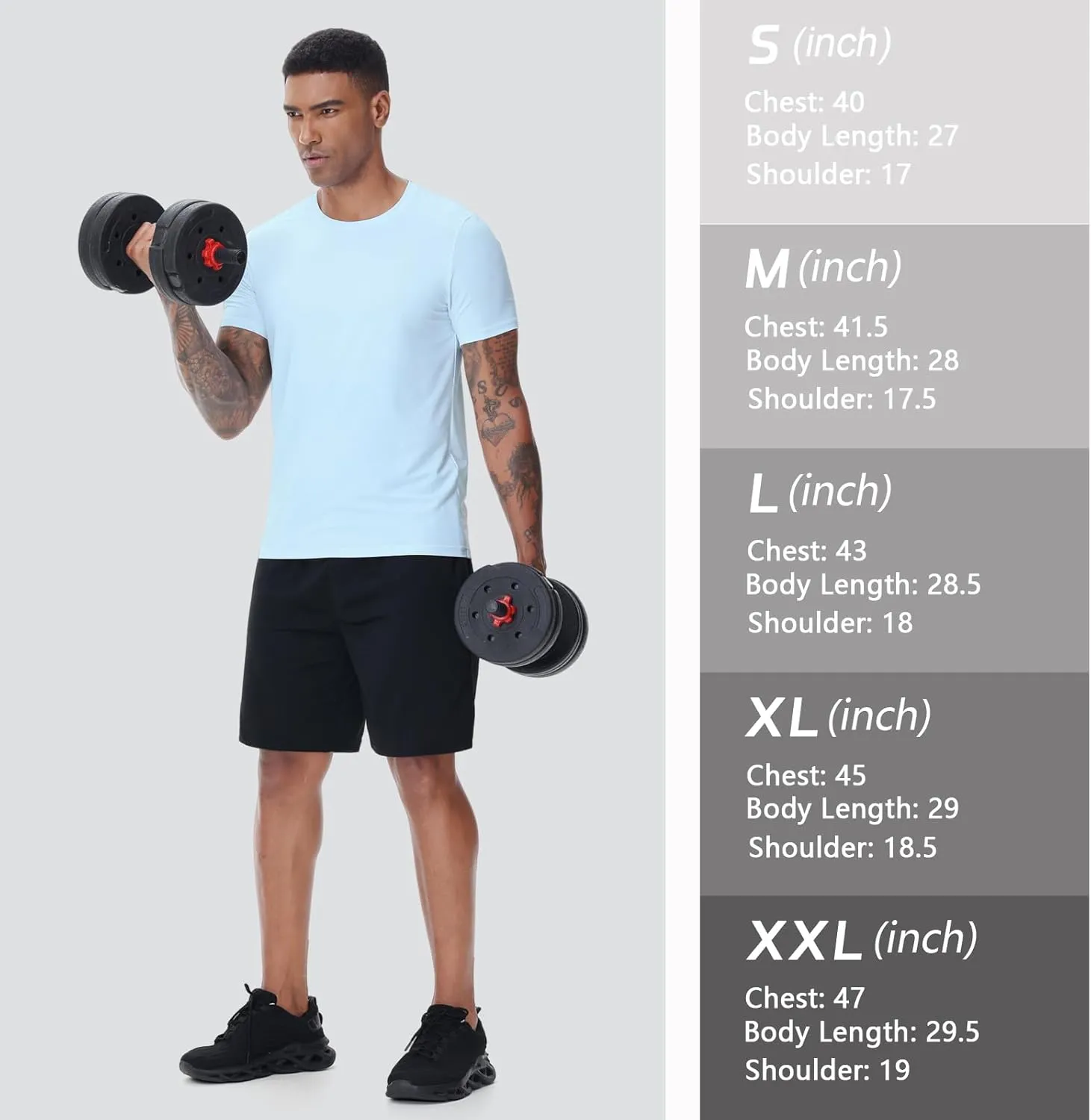 MOHEEN Men's Active Quick Dry Crew Neck T Shirts Athletic Running Gym Workout Short Sleeve Tee Tops